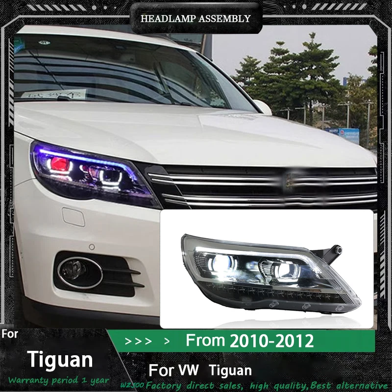 

Auto Parts Headlights For VW Tiguan 2010-2012 Passat B8 Styling LED Daytime Lights Dual Projector DRL Car Accesorios