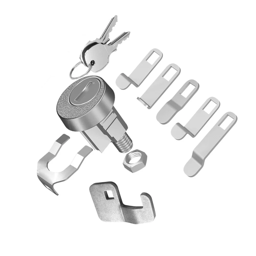 Cam Lock for Mailbox Replacement Zinc Alloy Mechanism with 5 Cam Plates and Keys for Home Office Cabinet and Drawer Security