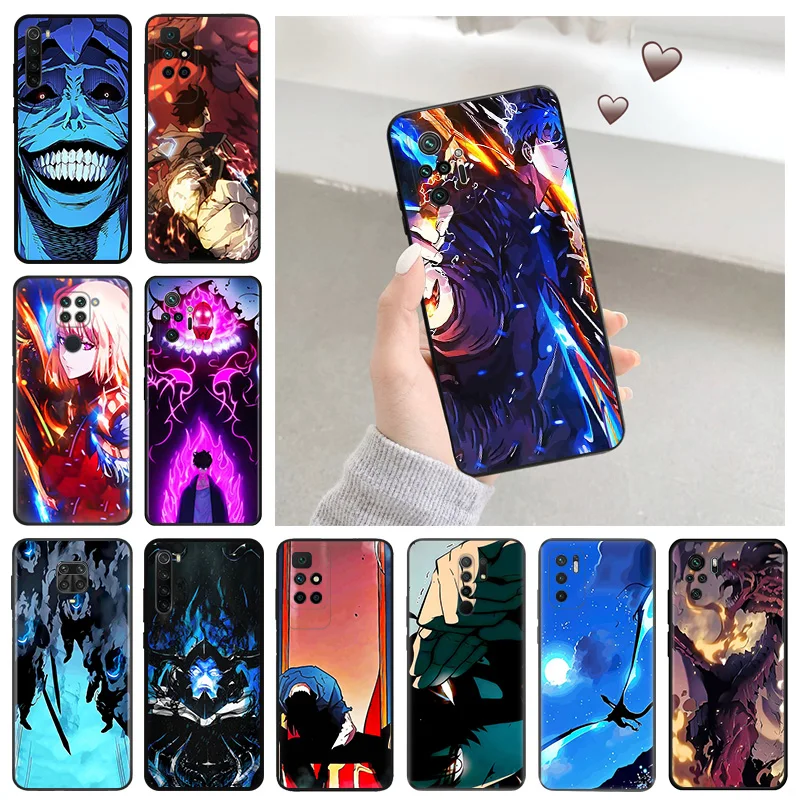 Silicone Soft Phone Case for Redmi 9c 9a 9i a1 a2 Plus k60 k60e k50 k40 Note 9 Pro 9s 9t 8 8t 7 cc9 Cartoon Solo Levelling Cover