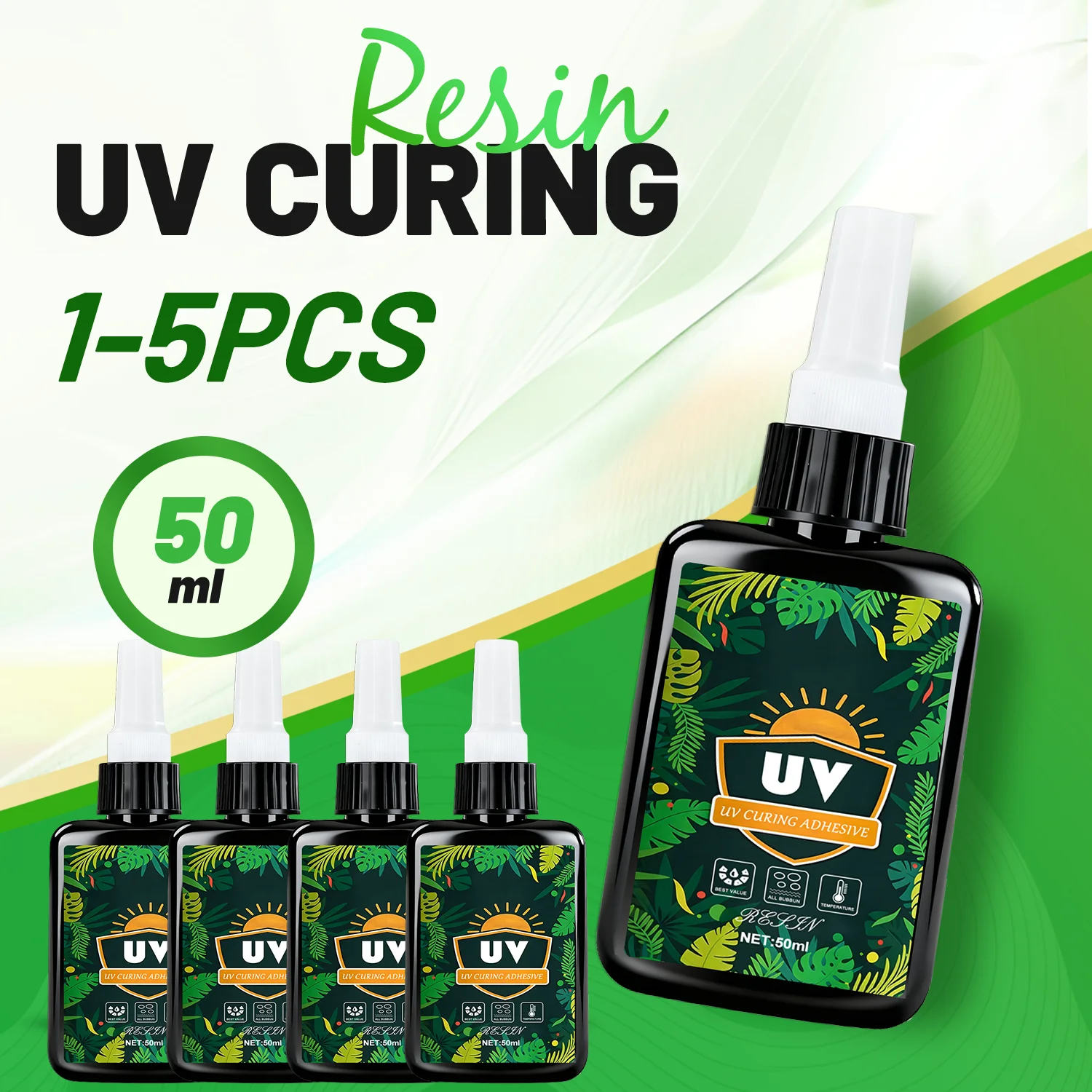 loolifl-transparent-uv-resin-glue-epoxy-quick-drying-curing-adhesive-crystal-clear-non-yellowing-for-diy-jewelry-craft-making