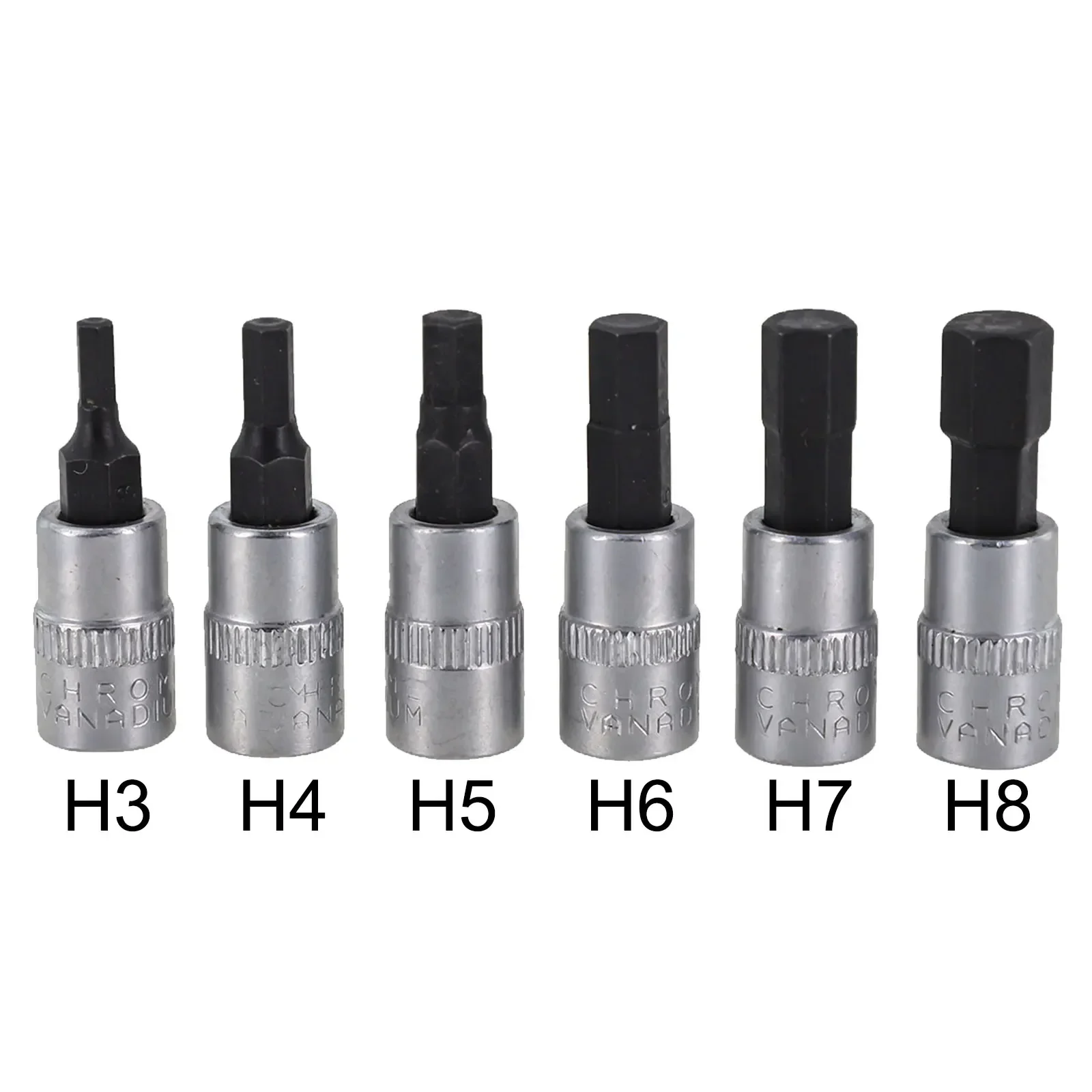 

Convenient and Efficient Hex Socket Bit Set with 6pcs14 Inch Drive featuring H3 H4 H5 H6 H7 H8 Screwdriver Bits
