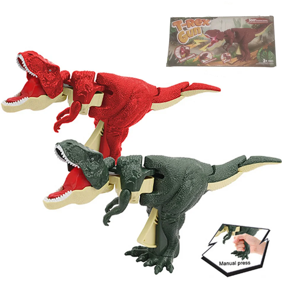 Toy Dinosaurs Gun Decompression Roaring Swing Zazaza Dinosaur Toys for Boys Fidget Toys Creative Telescopic Gifts for Kids