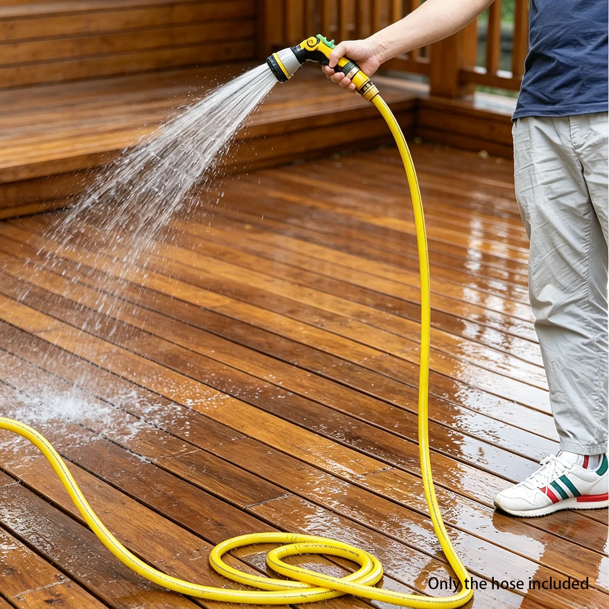 10M Heavy Duty PVC Water Hose, 393.7in Durable Flexible Pipe for Outdoor Cleaning & Garden Use