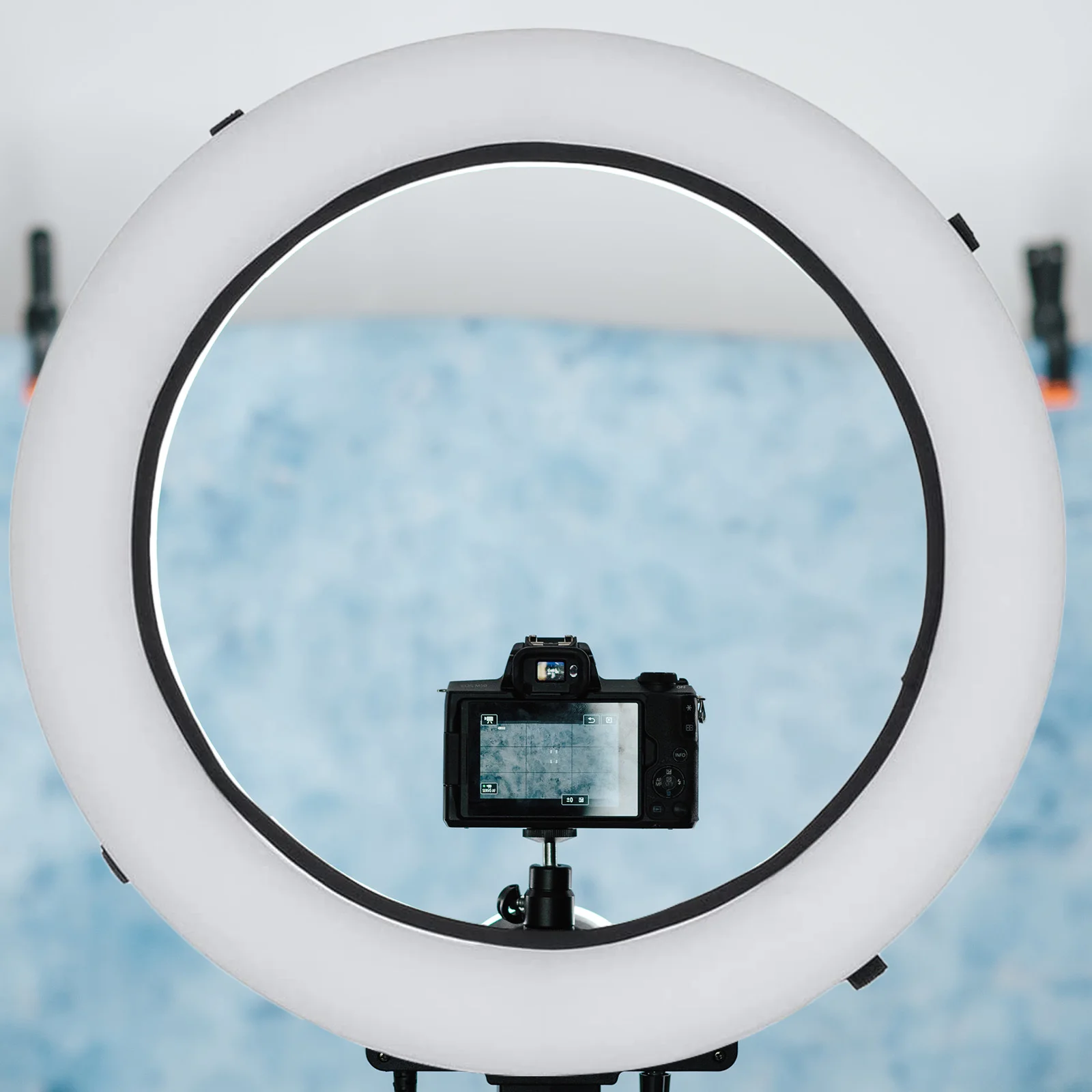 

14 Inch Ring Light Diffuser Cover Foldable For 75W 600W Equivalent Flash Photography Video Lighting White Nylon