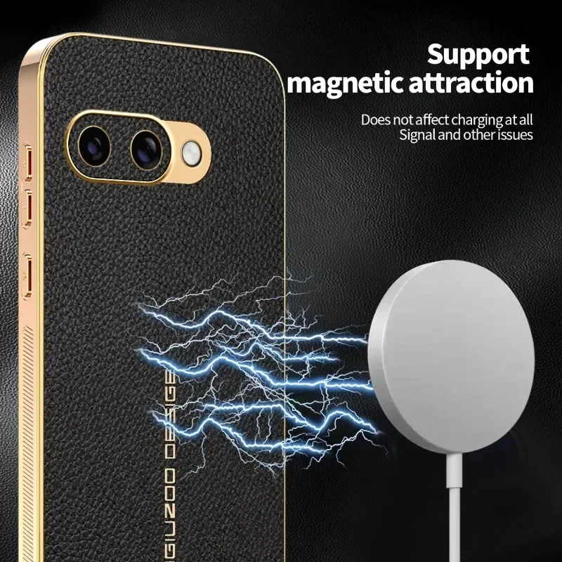 Premium New Arrival Litchi-Texture For MagSafe Phone Case For Google Pixel 11 Pro XL 10 9 8 7 Wireless Charging Anti-Drop Cover