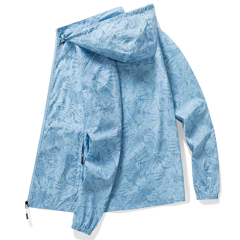 

Мужская летняя новая куртка из ледяного шелка с защитой от солнца, тонкая дышащая верхняя одежда, легкая куртка со съемным капюшоном