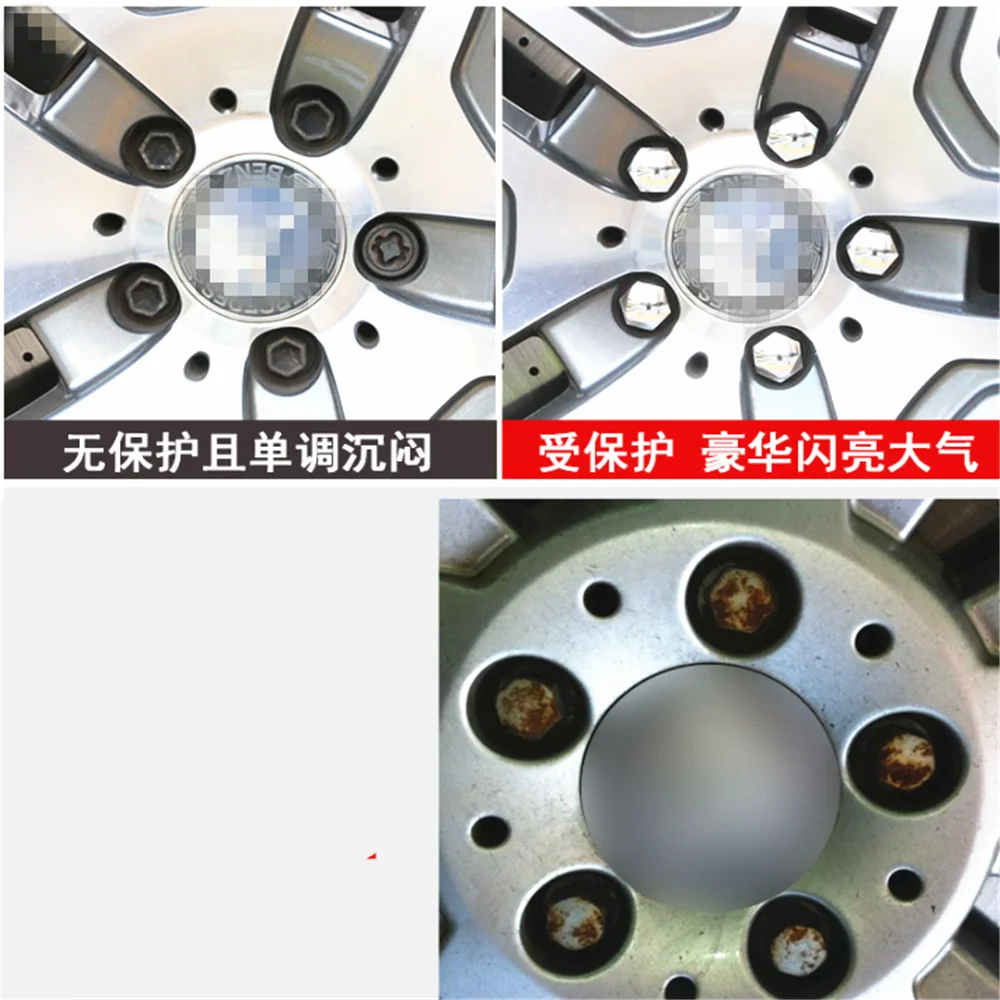 20 Stück Auto-Radmutterkappen Schutz für Peugeot RCZ 206 207 208 301 307 308 406 407 408 508 2008 3008 4008 5008 6008 – Detail 9