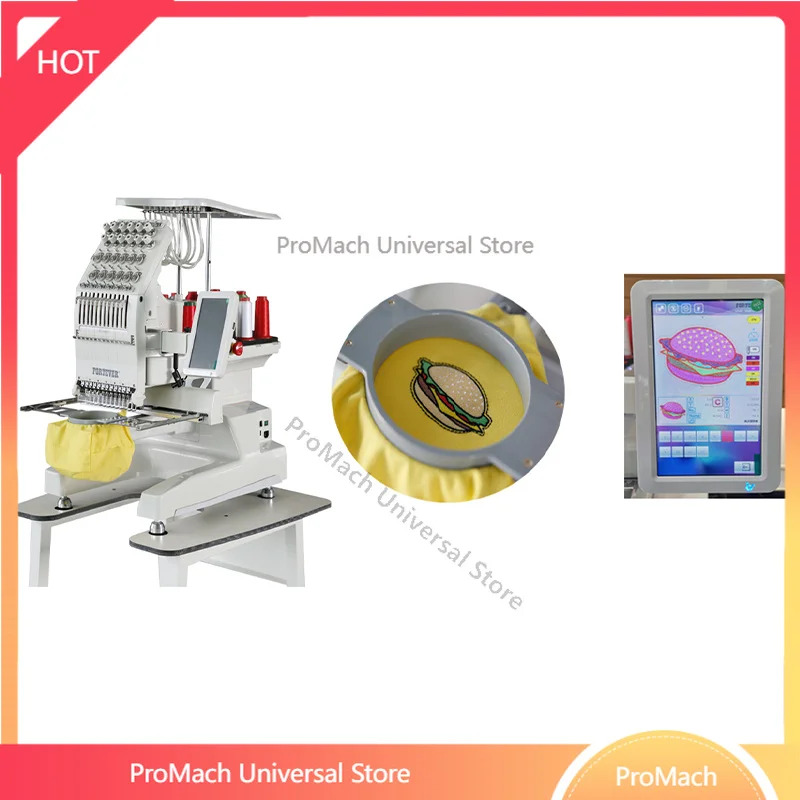 Single Head Mini  Embroidery Machine Computerized Automatic Computer Commercial Embroidery Machine