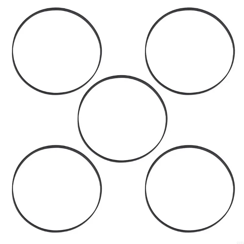 Q5WA 41-190MM حزام مطاطي مطوي مربع 1.2 مم لآلة شريط كاسيت مسجل 5pcs