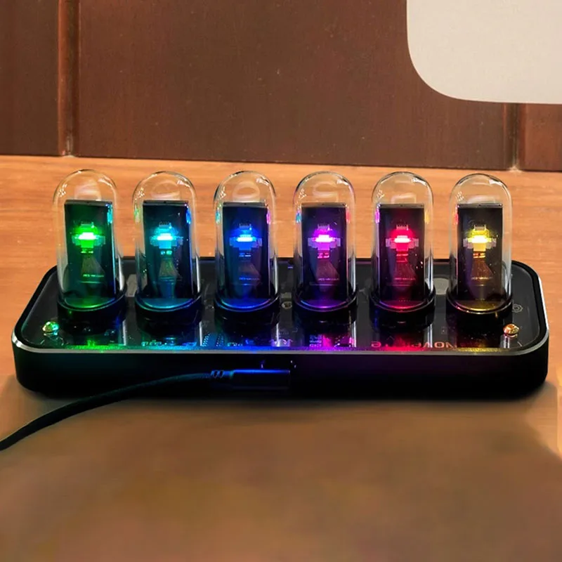 

WIFI Timing RGB Digital Tube Clock DIY Picture Digital Stopwatch Time Display Creative Esports Desktop Game Decoration Gift