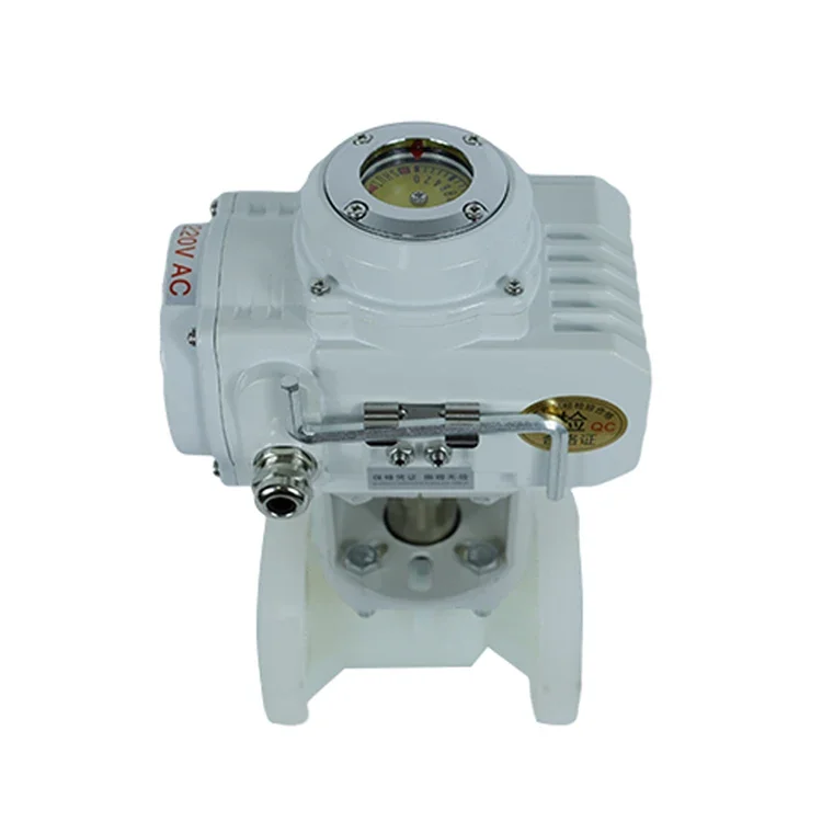 AC DC Bidirectional Electric PVDF CPVC Flanged Ball Valve for Alcohol, Salt, Alkali and Chemicals