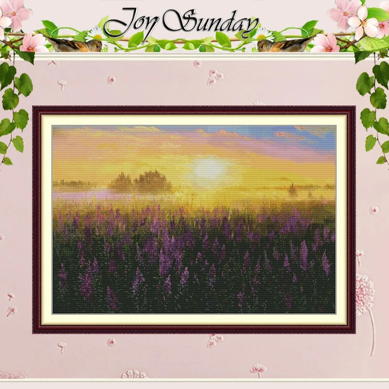 set-punto-croce-con-motivi-lavanda-e-alba-kit-fai-da-te-11ct-14ct-16ct-hd-stampato-dmc-kit-ricamo-punto-croce