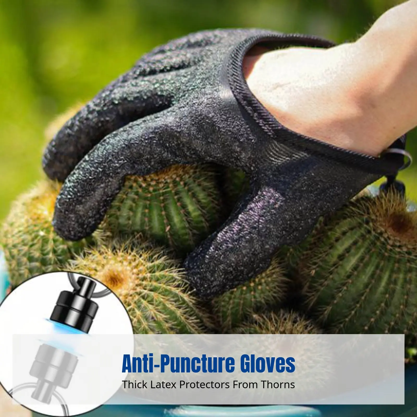 

Magnetic Gardening Gloves, Anti-Slip, Anti-Puncture, Durable Latex, Flower Planting, Suction Holder, Waterproof