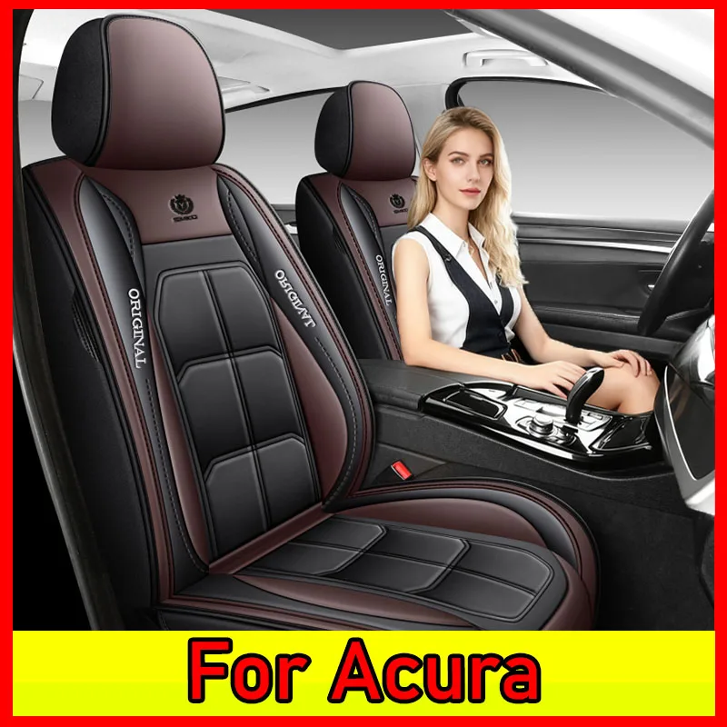 

NEW Car seat cover PU leather soft and comfortable front and rear rows fully wrapped muscle seat cover For Acura