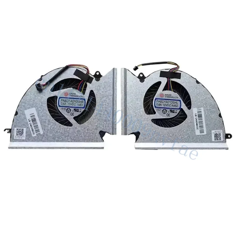 New Original Laptop Cooling CPU+GPU Fan for MSI GP76 GE76 WE76 MS -17K3/17K2/17K4 fan N451 N452 DC12V 0.2