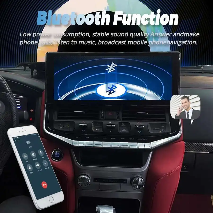 Car Radio For Toyota Land Cruiser 200 LC200 2008-2022 16.2 inch Android QLED Touch Screen Multimedia Player Navigation Stereo 4G