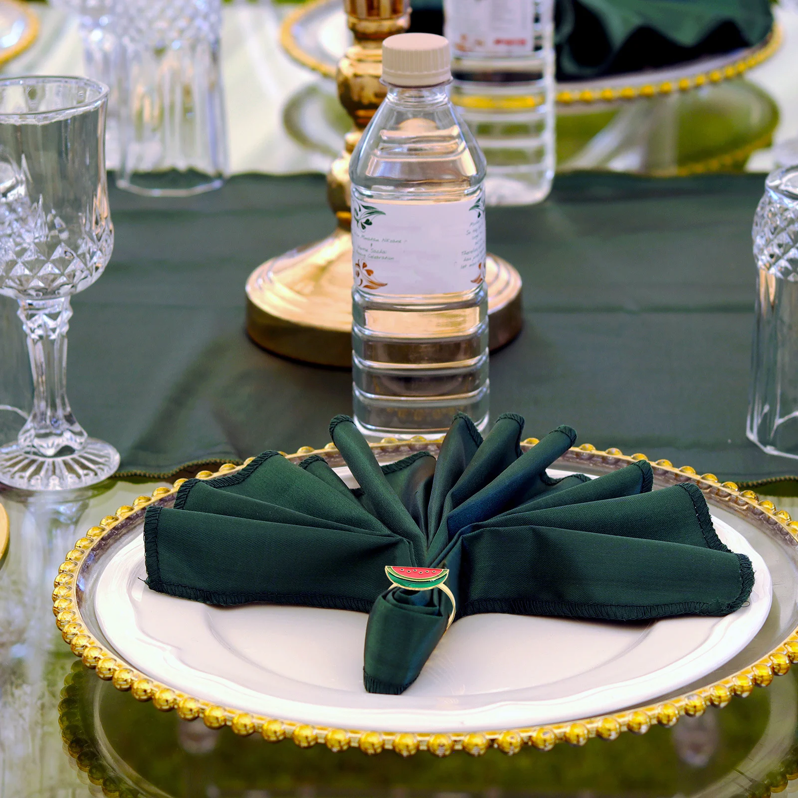 

6 шт., кольца для салфеток с арбузом, украшение для стола в форме фруктов для домашней вечеринки, отеля, ресторана, столовой, держатель для салфеток, свадебный фестиваль