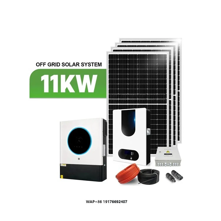 Complete Hybrid Solar System 11kw off Grid Support 11KVA Load Utilized for Energy Storage and Power 11000W Backup Purposes
