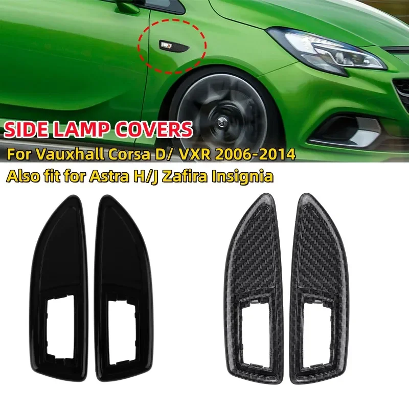 Car Styling Black Signal Lamp Cover Side Lights Emblem Decoration Trim Sticker for Opel Astra H Insignia a Zafira B Corsa D