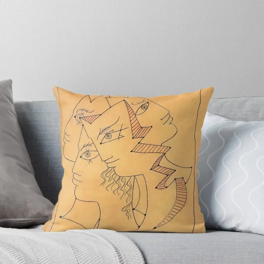 

jean cocteau artwork Throw Pillow Couch Cushions Decorative pillow case Decorative pillowcase Ornamental Pillow