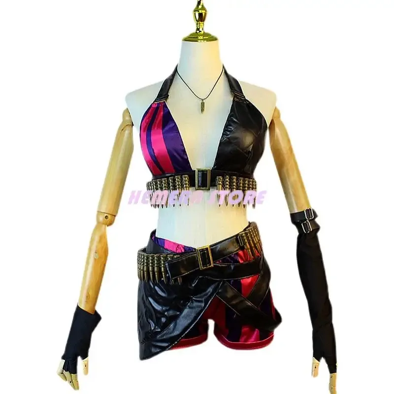 2023 Jinx LOL جامعة أساطير أنيمي جديد أنيمي ازياء للنساء جامعة أسطورة تأثيري Jinx زي مع شعر مستعار XS-3XL