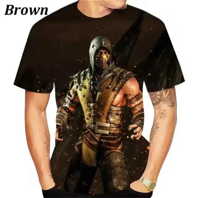 핫 게임 모탈 컴뱃 11 3D 프린트 남성 티셔츠 캐주얼 하라주쿠 유니섹스 반팔 여름 O넥 티셔츠 오버사이즈 스트릿웨어