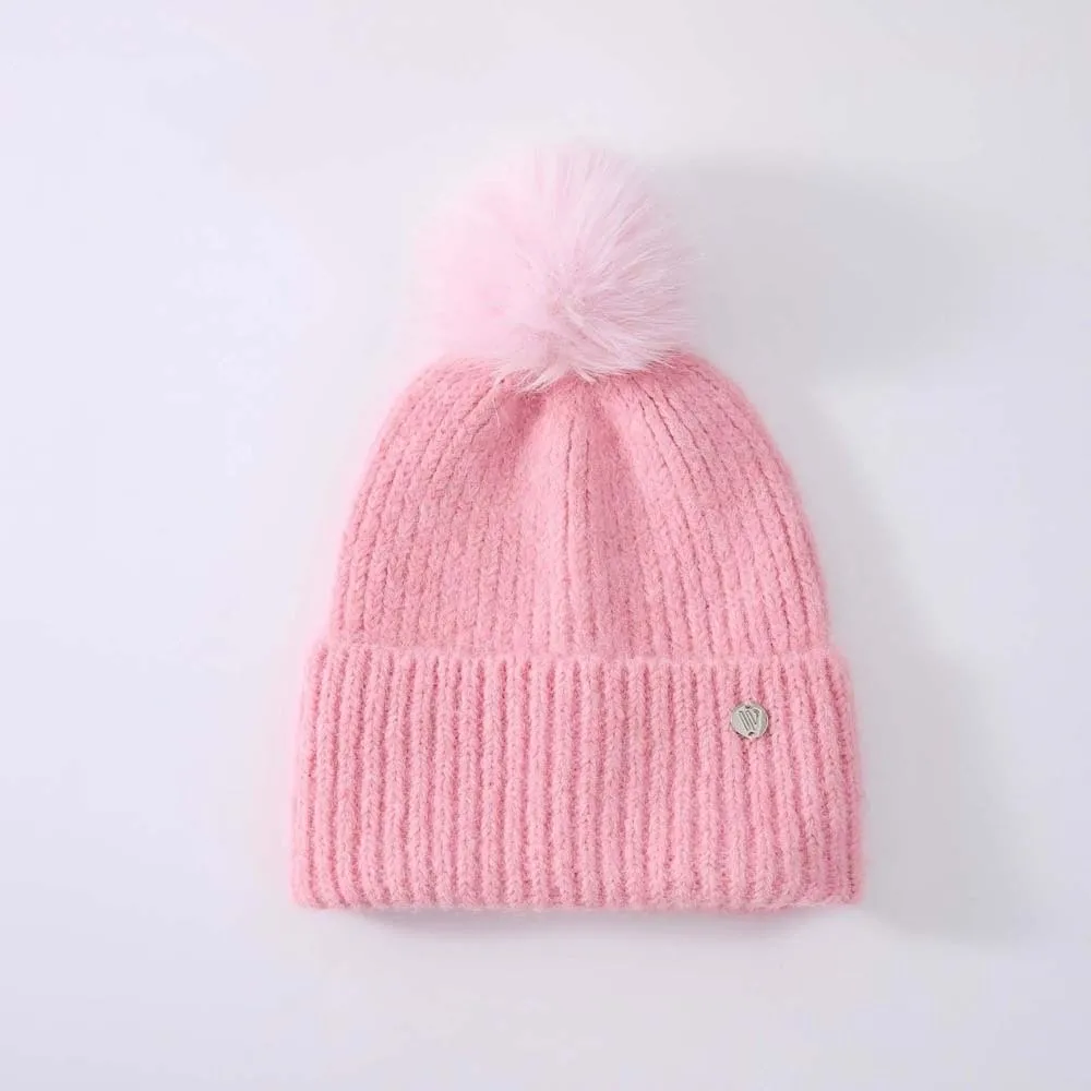 

Earflap Hat Elastic Winter Pullover Cap Korean Style Soft Woolen Hat Dome Trendy Twists Knitted Hat Gifts