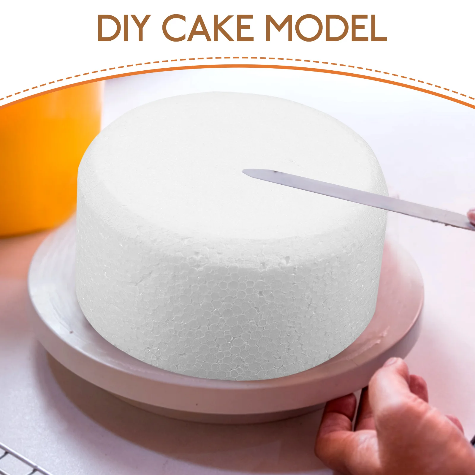 

4Pcs Round Cakes 10cmx5cm Lightweight Portable Foam Cake Dummies Ideal Baking Props H made Crafts Flower Molds