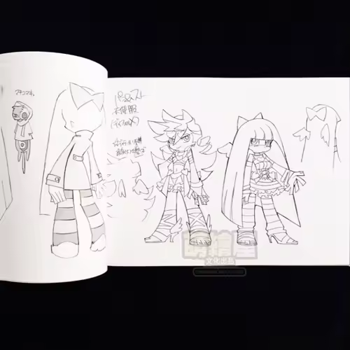 Anime Panty & Stocking with GarterbeltInitial Artbook Setting Collection Vol.1 Trigger Animation Line Full Color Manga Artwork - Image 3