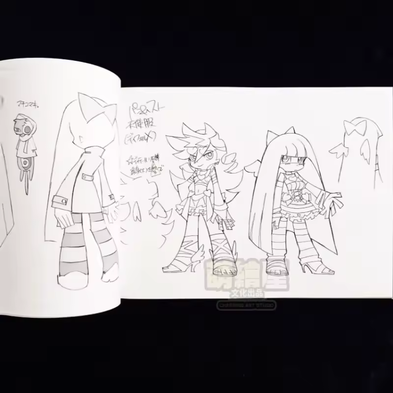 Anime Panty & Stocking with GarterbeltInitial Artbook Setting Collection Vol.1 Trigger Animation Line Full Color Manga Artwork - Image 3