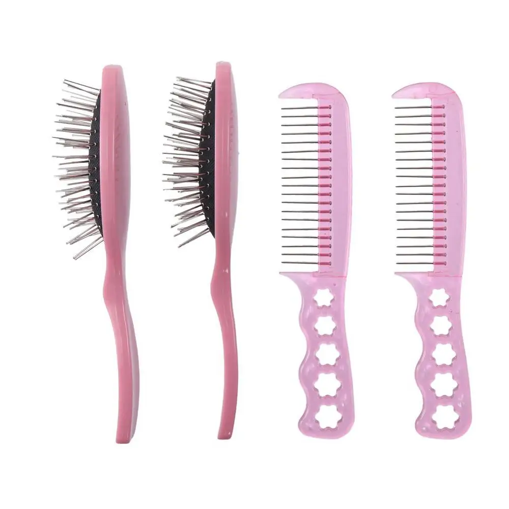 17.5*3.5cm Doll Hair Brush Wire Cushion Brush Pink 18*4.3cm Hair Brush Doll Accessories For Wig Accessories