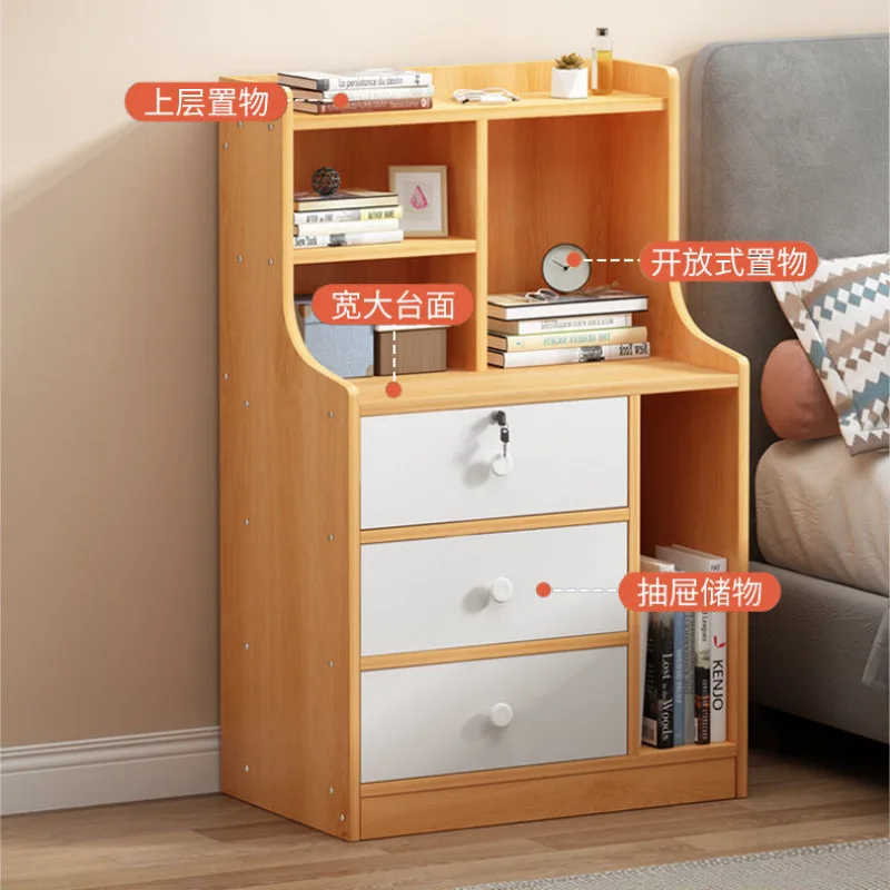 

Simple modern bedside table rack, bedroom storage storage, Nordic creative bedside small storage cabinet
