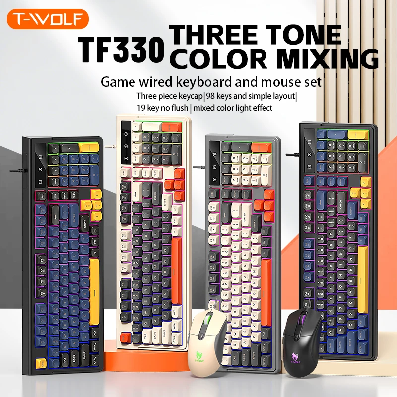

Wired Keyboard And Mouse Set Mechanical Keyboard And Mouse Set For PC Laptop Computer Game Office Suitable For Most Scenarios