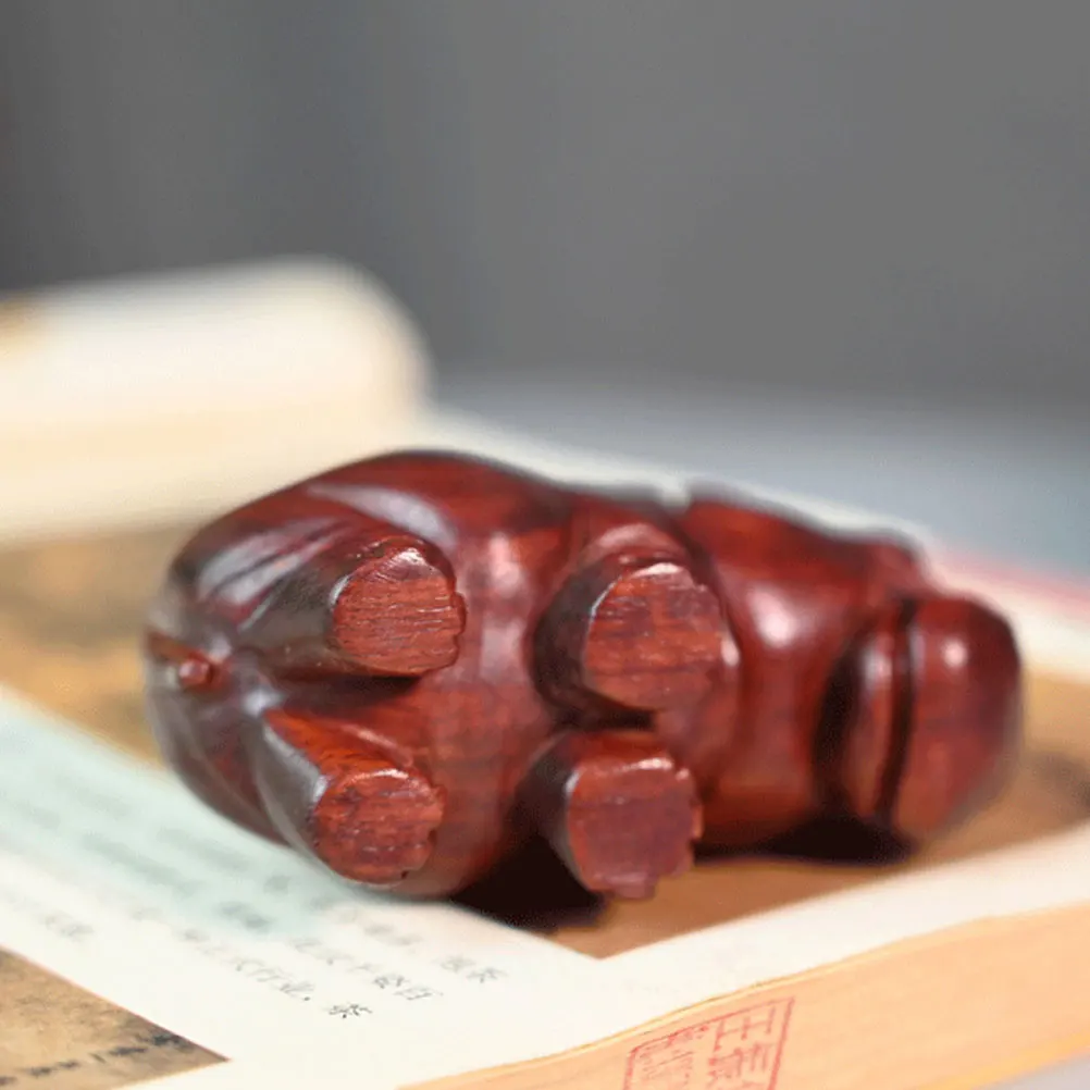 

Wooden Hippo nament Blood S Carved Decor Statue Home Office Delicate Figurine Mini Model Rabbit Toy Elegant Design