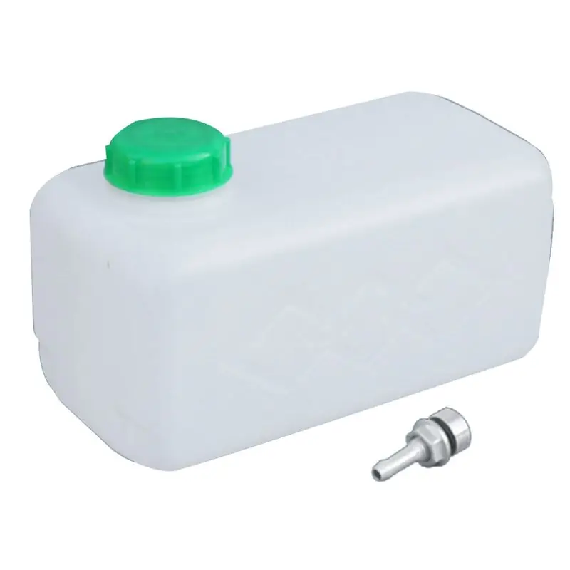 Réservoir de carburant pour chauffage de stationnement 5L avec buse d'huile pour voiture, camion, caravane, accessoires de réservoir de carburant, blanc + vert - A54R