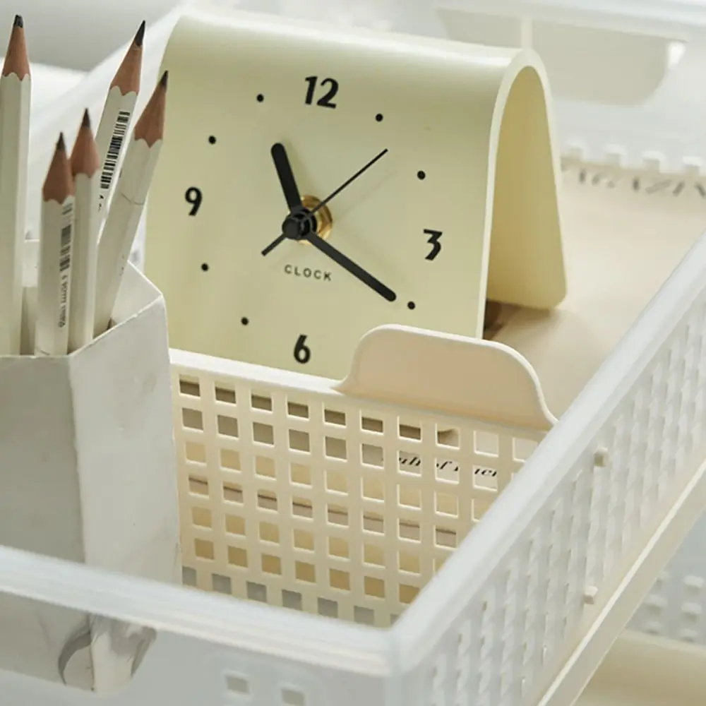 Stackable Storage Basket Hollow Design Drawer Type Desktop Shelf Cosmetics Storage Cosmetics Organizer Desktop Organization