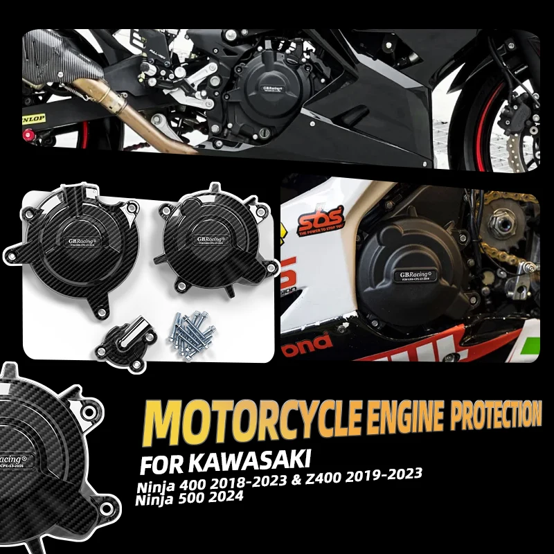 

Комплект накладок на двигатель GBRacing Z400 2019-2023 для мотоциклов KAWASAKI Ninja400 2018-2023 (вторичные кожухи)