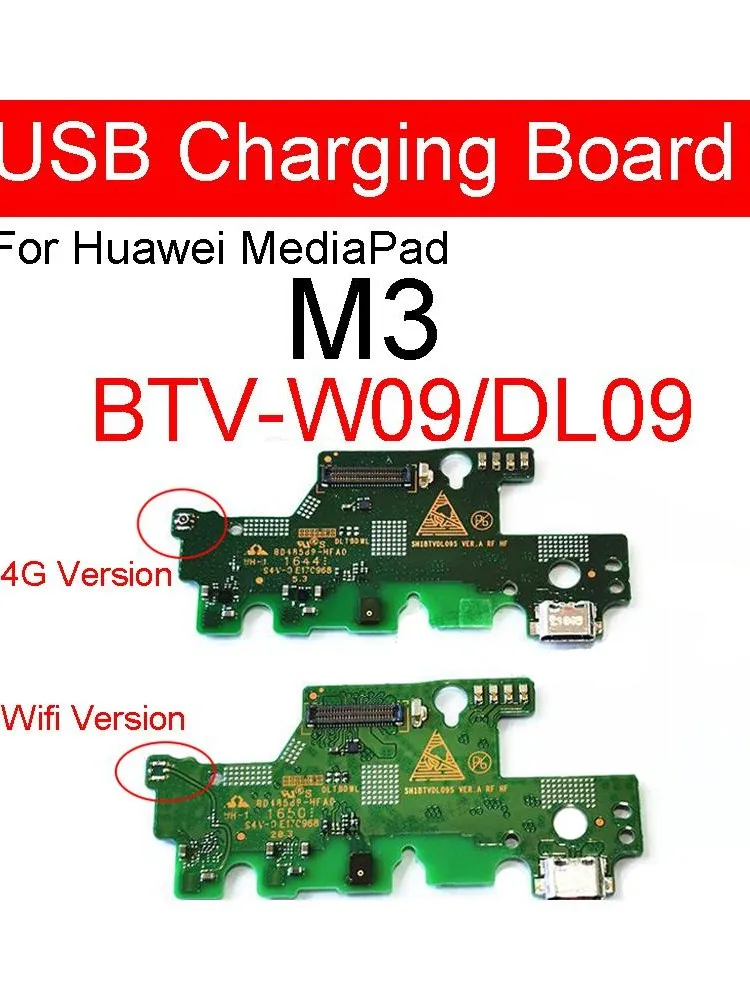 Oryginalna ładowarka USB do ładowania dla Huawei MediaPad M3 BTV-W09 BTV-DL09 8.4in złącze portu ładowarki Flex Cable Parts — zdjęcie 2