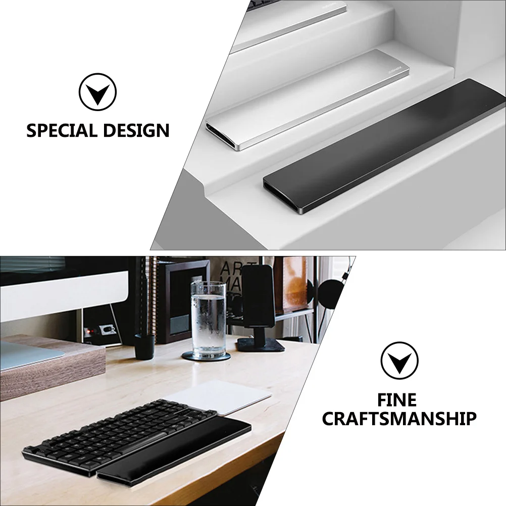 

Механическая подставка для запястья клавиатуры, 87 клавиш, эргономичная подставка для запястья из алюминиевого сплава, удобная поддержка клавиатуры