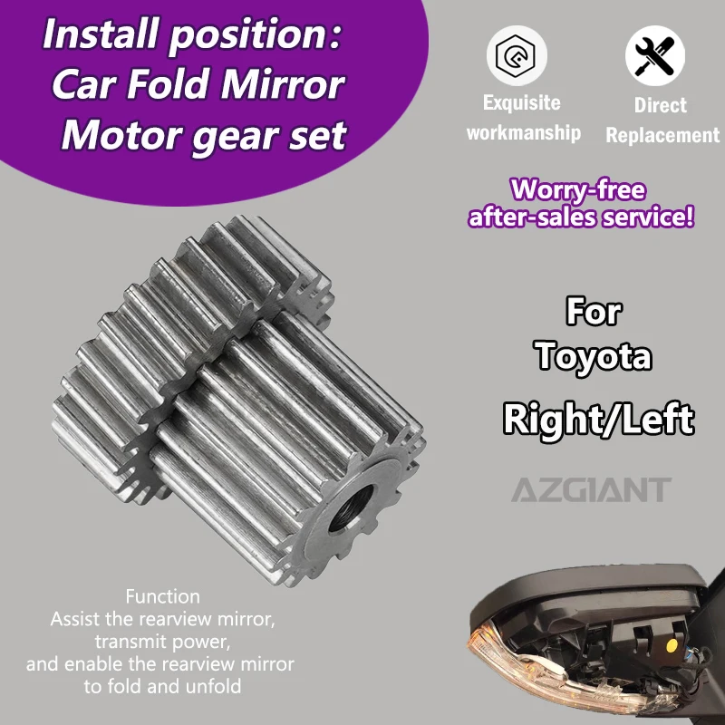 

AZGIANT For Toyota Previa XR30 XR40 Tarago MK2/Estima MK3/Tundra MK1 Car gear of Auxiliary rearview folding mirror R L motor