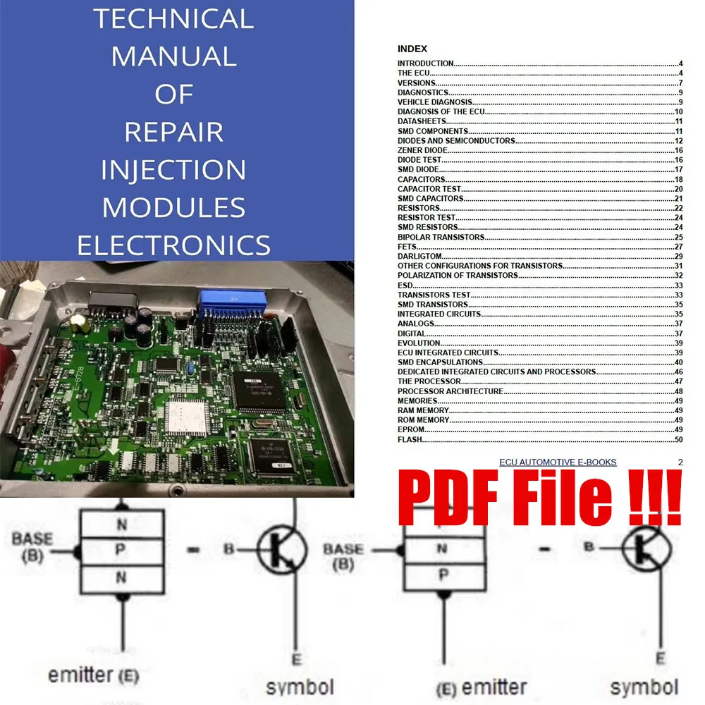 5 PCS ECU REPAIR Manuals E-BOOKS Repair Injection Modules in Workshop DIESEL ELECTRONICS Study Guide Car Truck Diagnostic Tools