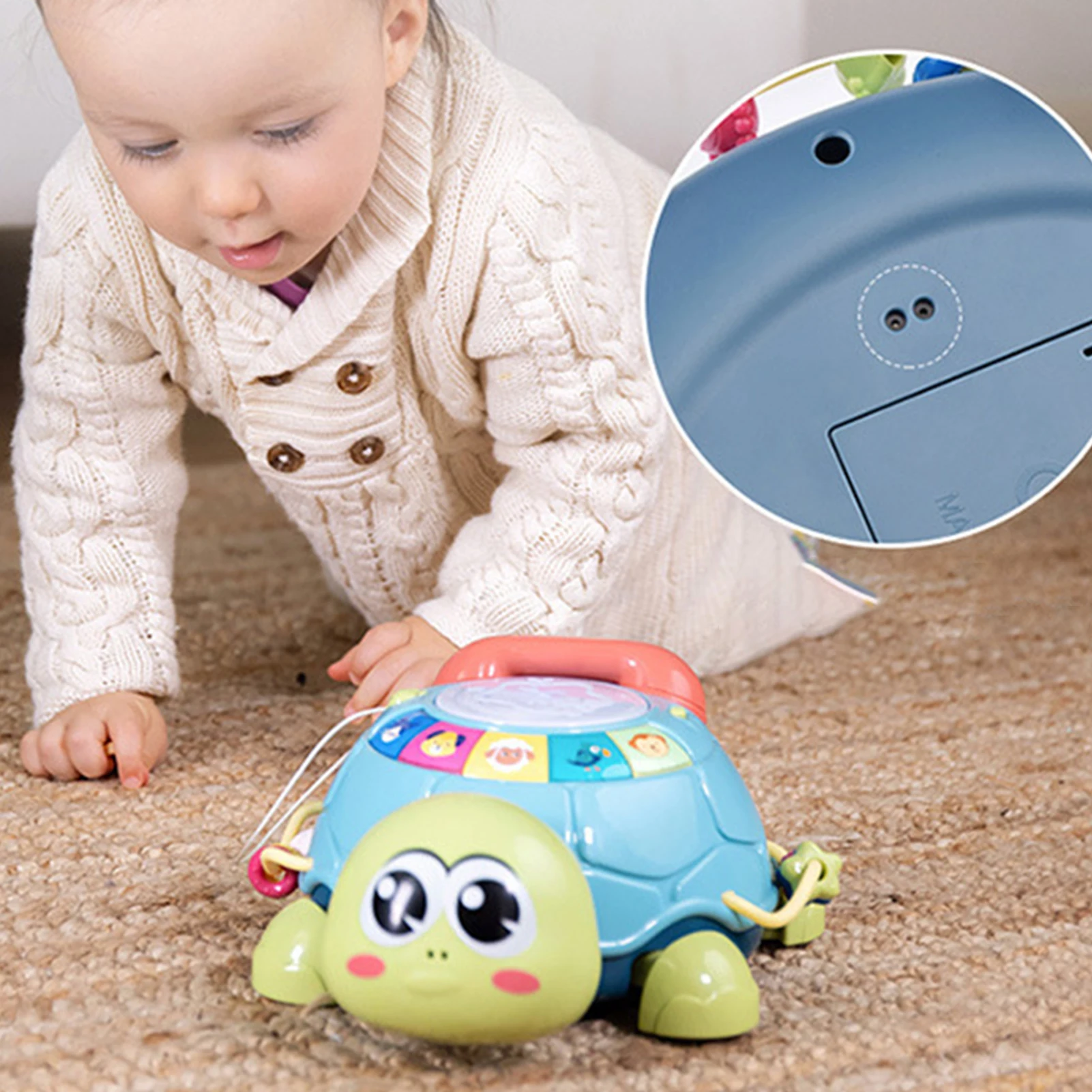 Baby Musical Turtle Toys Portable and Lightweight Suitable for Baby Children Toddlers