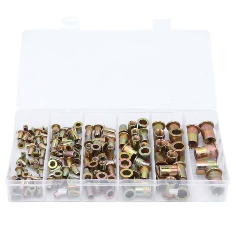 150pcs Zinc Alloy Rivet Nut Insert Nut Set M3 M4 M5 M6 M8 M10 Hardware Accessories