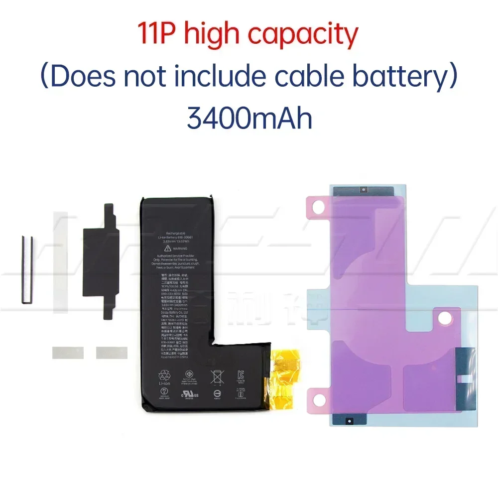 Rechargeable Battery Cell No Without Flex For iPhone 11 12 13 14 15 Pro Max Mini For X XS XR XSM Increase capacity Battery Cells