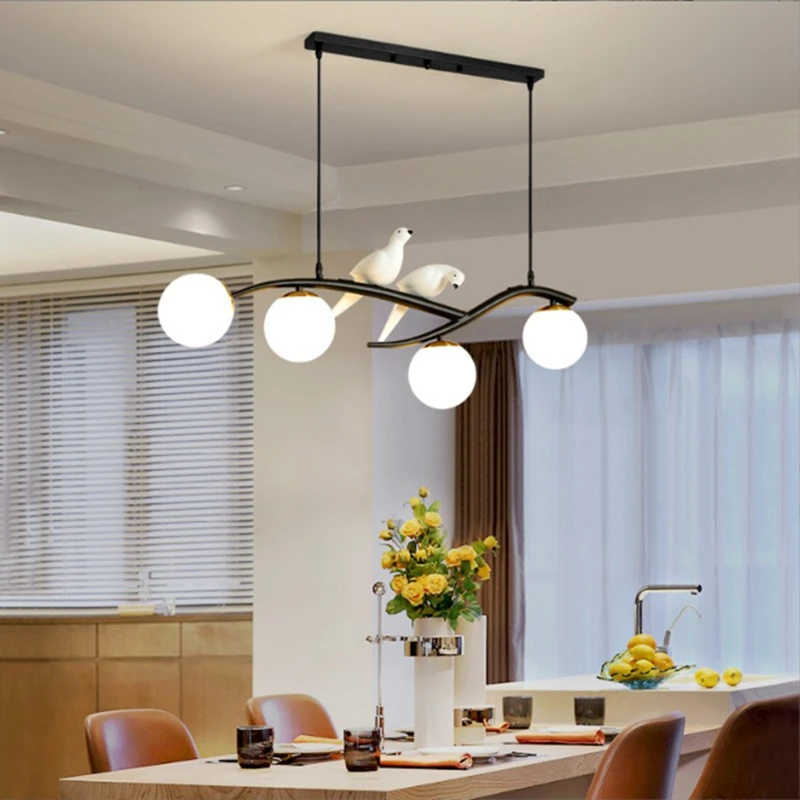

2023 New Modern Restaurant Chandelier Creative Bird E27 Bulb Bar Ceiling Lamp Personality LED Indoor Decoration Lamps