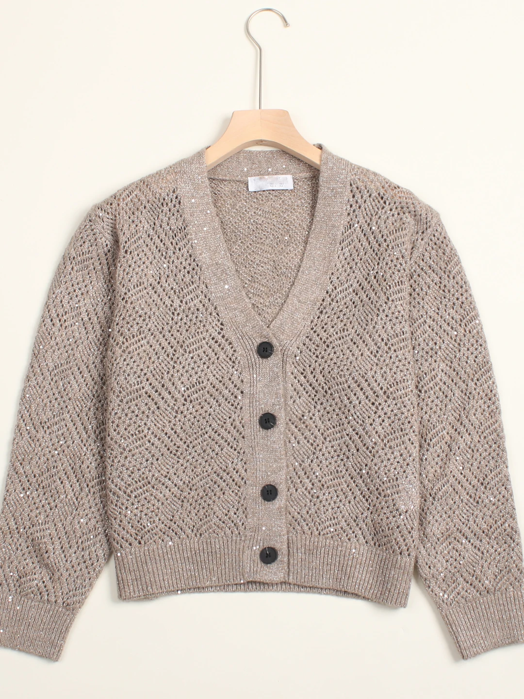 Ladies Knitted Long Sleeve Open Cardigan Slimming Button up Casual Style Cotton V-Neck Autumn Fashion Outerwear