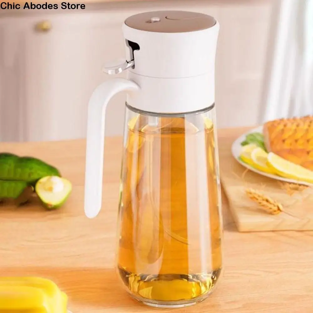 

Multifunctional 550ml 2 in1 Oil Sprayer Leakproof Reusable Oil Spray Bottle Food Grade Glass Olive Oil Dispenser Salad