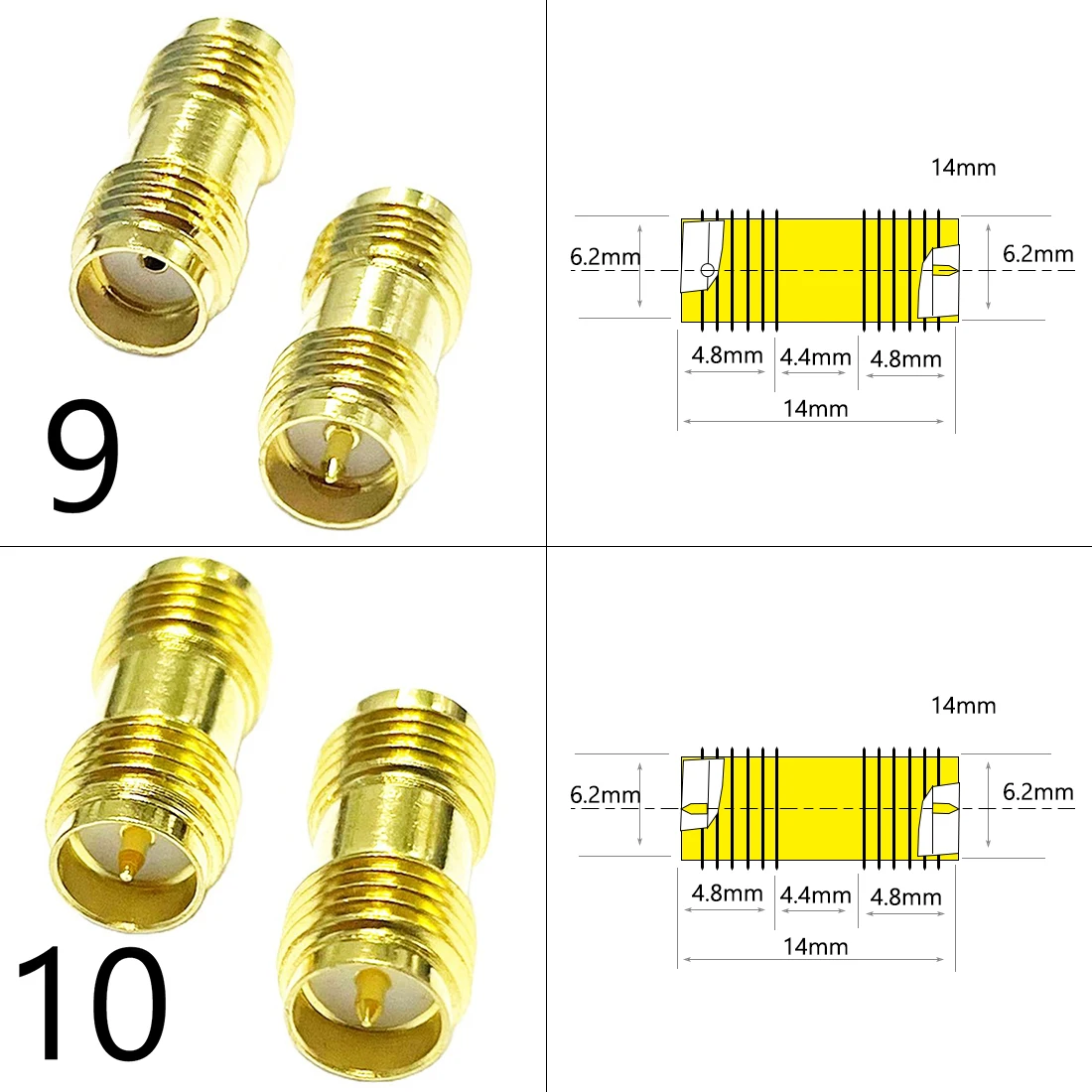 Dexmrtic 1Pc Sma Mannelijk/Vrouwelijk Rf Coax Adapter Connector Rechte Rechte Hoek T Type Splitter Goudplated Nieuwe Groothandel
