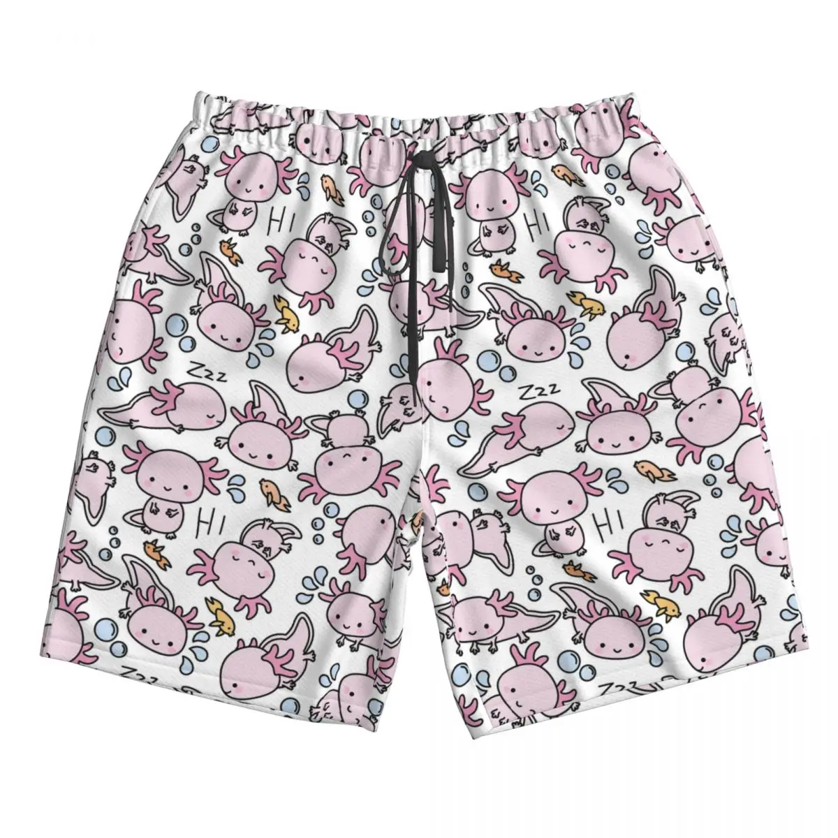 

Swimmy Axolotls Trunks Beach Board Shorts Casual Quick Dry Swimming Summer Men Pants
