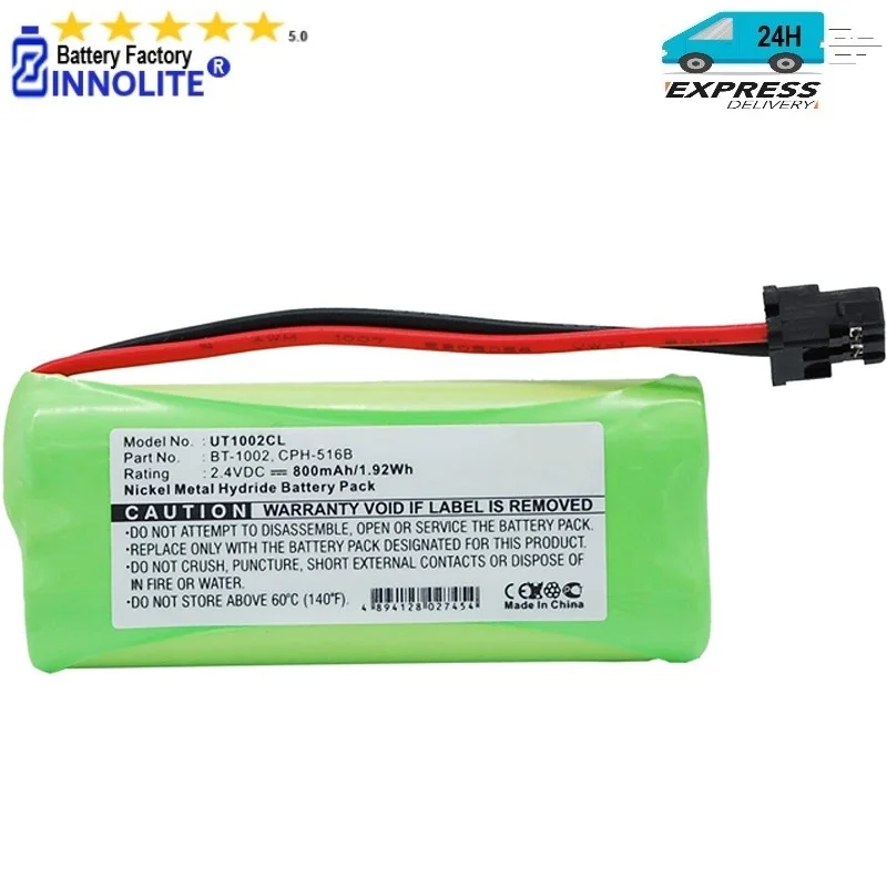 

Ni-MH 2.4V Ultra High-Capacity Cordless Phone Battery Compatible with Sony DECT 1060, DECT 1080 Cordless Phone(800mAh / 1.92Wh)
